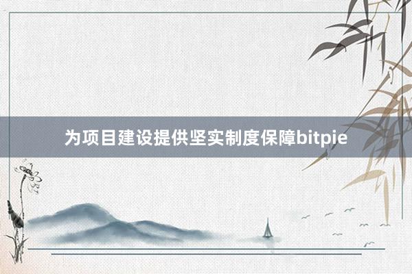 为项目建设提供坚实制度保障bitpie