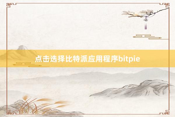 点击选择比特派应用程序bitpie