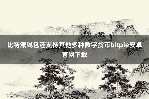 比特派钱包还支持其他多种数字货币bitpie安卓官网下载