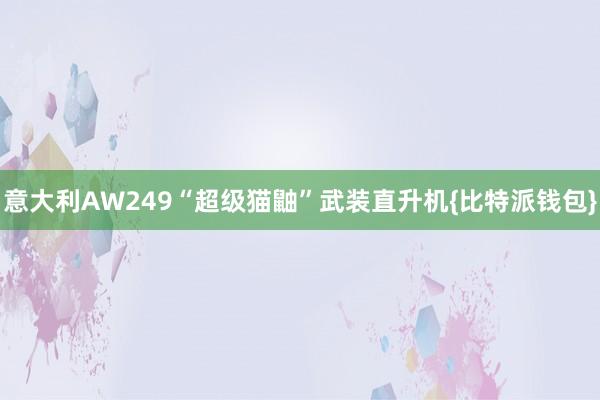 意大利AW249“超级猫鼬”武装直升机{比特派钱包}