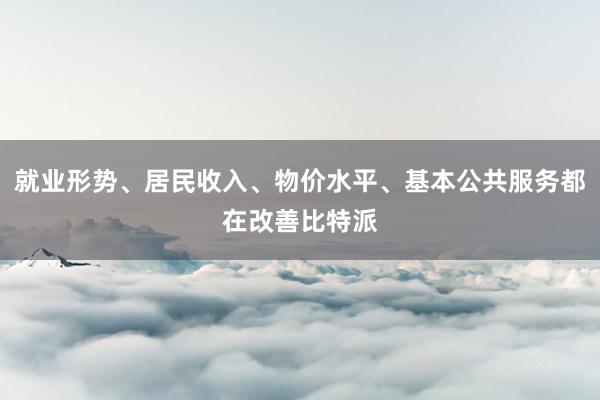 就业形势、居民收入、物价水平、基本公共服务都在改善比特派