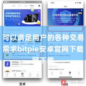 可以满足用户的各种交易需求bitpie安卓官网下载