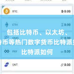 包括比特币、以太坊、莱特币等热门数字货币比特派如何