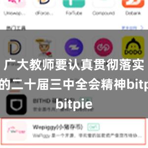 广大教师要认真贯彻落实党的二十届三中全会精神bitpie