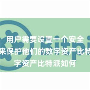 用户需要设置一个安全的密码来保护他们的数字资产比特派如何