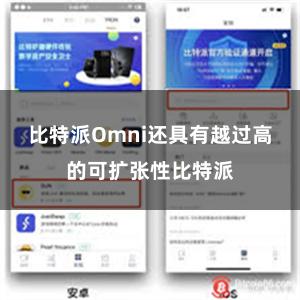 比特派Omni还具有越过高的可扩张性比特派