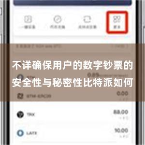 不详确保用户的数字钞票的安全性与秘密性比特派如何
